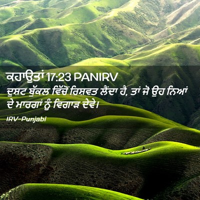 Picture 02 - ਕਹਾਉਤਾਂ 17:23 PANIRV - ਦੁਸ਼ਟ ਬੁੱਕਲ - Bible Verse Picture