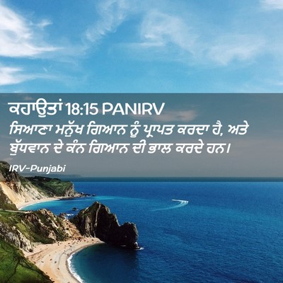 Picture 02 - ਕਹਾਉਤਾਂ 18:15 PANIRV - ਸਿਆਣਾ ਮਨੁੱਖ ਗਿਆਨ - Bible Verse Picture