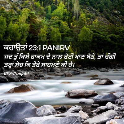 Picture 02 - ਕਹਾਉਤਾਂ 23:1 PANIRV - ਜਦ ਤੂੰ ਕਿਸੇ ਹਾਕਮ ਦੇ - Bible Verse Picture
