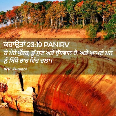 Picture 02 - ਕਹਾਉਤਾਂ 23:19 PANIRV - ਹੇ ਮੇਰੇ ਪੁੱਤਰ, ਤੂੰ - Bible Verse Picture