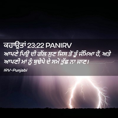 Picture 02 - ਕਹਾਉਤਾਂ 23:22 PANIRV - ਆਪਣੇ ਪਿਉ ਦੀ ਗੱਲ ਸੁਣ - Bible Verse Picture