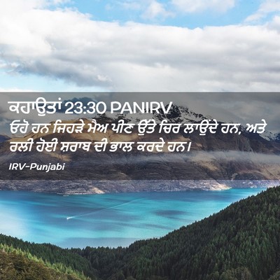 Picture 02 - ਕਹਾਉਤਾਂ 23:30 PANIRV - ਓਹੋ ਹਨ ਜਿਹੜੇ ਮੈਅ - Bible Verse Picture