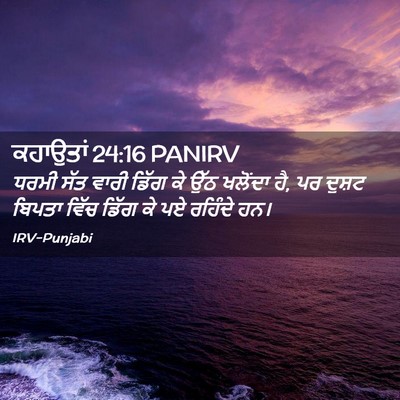 Picture 02 - ਕਹਾਉਤਾਂ 24:16 PANIRV - ਧਰਮੀ ਸੱਤ ਵਾਰੀ ਡਿੱਗ - Bible Verse Picture
