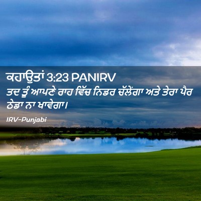 Picture 02 - ਕਹਾਉਤਾਂ 3:23 PANIRV - ਤਦ ਤੂੰ ਆਪਣੇ ਰਾਹ - Bible Verse Picture