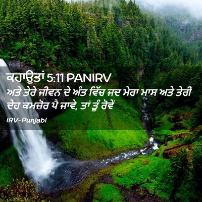 Picture 02 - ਕਹਾਉਤਾਂ 5:11 PANIRV - ਅਤੇ ਤੇਰੇ ਜੀਵਨ ਦੇ - Bible Verse Picture