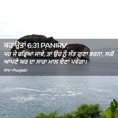 Picture 02 - ਕਹਾਉਤਾਂ 6:31 PANIRV - ਪਰ ਜੇ ਫੜ੍ਹਿਆ ਜਾਵੇ, - Bible Verse Picture
