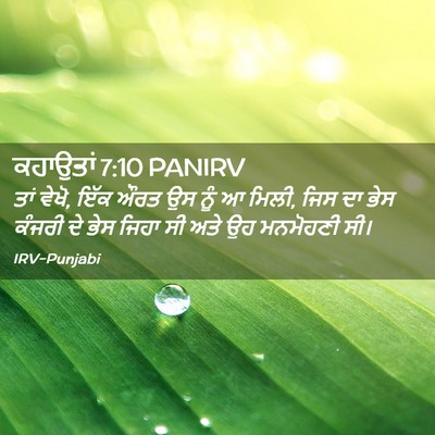 Picture 02 - ਕਹਾਉਤਾਂ 7:10 PANIRV - ਤਾਂ ਵੇਖੋ, ਇੱਕ ਔਰਤ - Bible Verse Picture