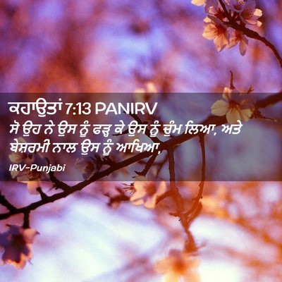 Picture 02 - ਕਹਾਉਤਾਂ 7:13 PANIRV - ਸੋ ਉਹ ਨੇ ਉਸ ਨੂੰ - Bible Verse Picture