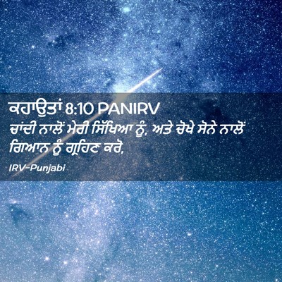 Picture 02 - ਕਹਾਉਤਾਂ 8:10 PANIRV - ਚਾਂਦੀ ਨਾਲੋਂ ਮੇਰੀ - Bible Verse Picture
