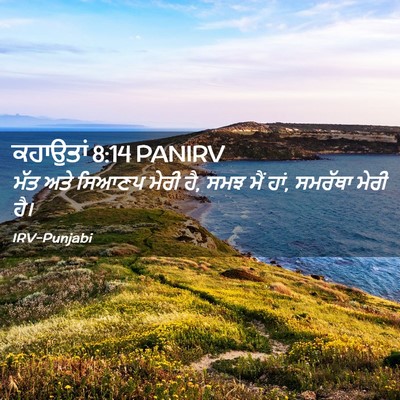 Picture 02 - ਕਹਾਉਤਾਂ 8:14 PANIRV - ਮੱਤ ਅਤੇ ਸਿਆਣਪ ਮੇਰੀ - Bible Verse Picture