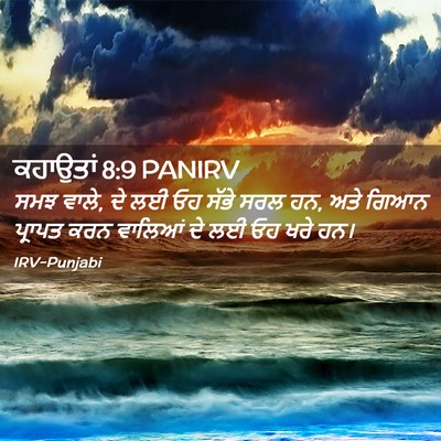 Picture 02 - ਕਹਾਉਤਾਂ 8:9 PANIRV - ਸਮਝ ਵਾਲੇ, ਦੇ ਲਈ ਓਹ - Bible Verse Picture