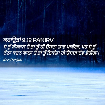 Picture 02 - ਕਹਾਉਤਾਂ 9:12 PANIRV - ਜੇ ਤੂੰ ਬੁੱਧਵਾਨ ਹੈ - Bible Verse Picture