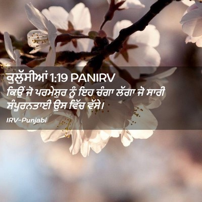 Picture 02 - ਕੁਲੁੱਸੀਆਂ 1:19 PANIRV - ਕਿਉਂ ਜੋ ਪਰਮੇਸ਼ੁਰ - Bible Verse Picture