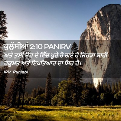 Picture 02 - ਕੁਲੁੱਸੀਆਂ 2:10 PANIRV - ਅਤੇ ਤੁਸੀਂ ਉਹ ਦੇ - Bible Verse Picture