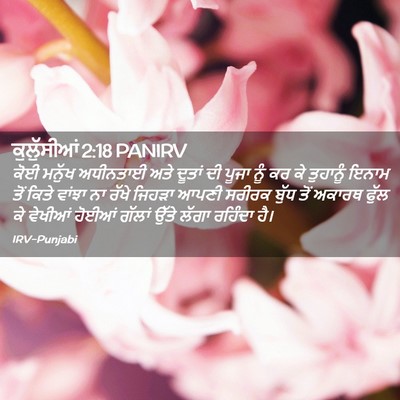 Picture 02 - ਕੁਲੁੱਸੀਆਂ 2:18 PANIRV - ਕੋਈ ਮਨੁੱਖ ਅਧੀਨਤਾਈ - Bible Verse Picture