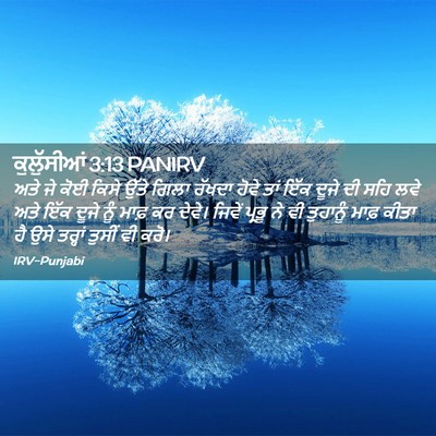 Picture 02 - ਕੁਲੁੱਸੀਆਂ 3:13 PANIRV - ਅਤੇ ਜੇ ਕੋਈ ਕਿਸੇ - Bible Verse Picture