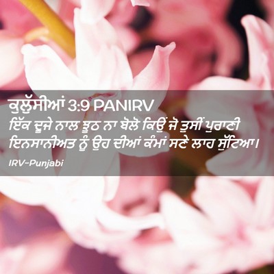 Picture 02 - ਕੁਲੁੱਸੀਆਂ 3:9 PANIRV - ਇੱਕ ਦੂਜੇ ਨਾਲ ਝੂਠ ਨਾ - Bible Verse Picture