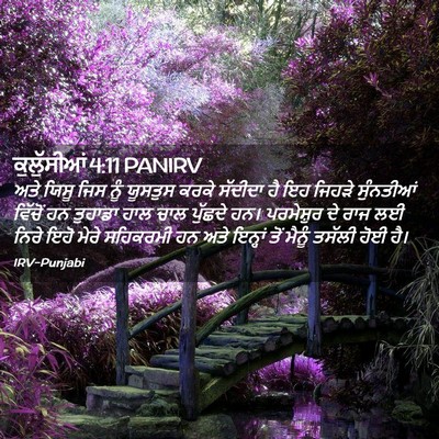 Picture 02 - ਕੁਲੁੱਸੀਆਂ 4:11 PANIRV - ਅਤੇ ਯਿਸੂ ਜਿਸ ਨੂੰ - Bible Verse Picture