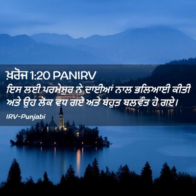 Picture 02 - ਖ਼ਰੋਜ 1:20 PANIRV - ਇਸ ਲਈ ਪਰਮੇਸ਼ੁਰ ਨੇ - Bible Verse Picture