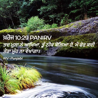 Picture 02 - ਖ਼ਰੋਜ 10:29 PANIRV - ਤਦ ਮੂਸਾ ਨੇ ਆਖਿਆ, - Bible Verse Picture
