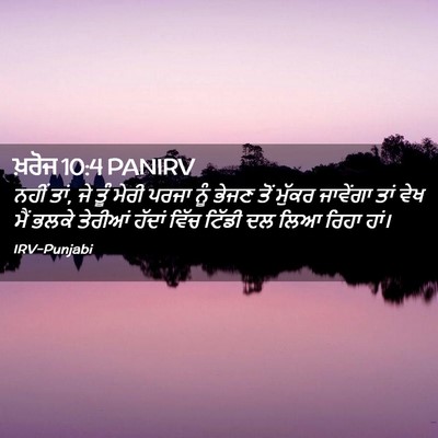Picture 02 - ਖ਼ਰੋਜ 10:4 PANIRV - ਨਹੀਂ ਤਾਂ, ਜੇ ਤੂੰ - Bible Verse Picture