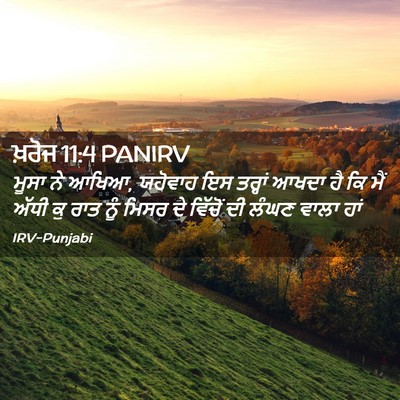 Picture 02 - ਖ਼ਰੋਜ 11:4 PANIRV - ਮੂਸਾ ਨੇ ਆਖਿਆ, - Bible Verse Picture