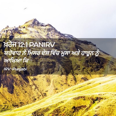 Picture 02 - ਖ਼ਰੋਜ 12:1 PANIRV - ਯਹੋਵਾਹ ਨੇ ਮਿਸਰ ਦੇਸ - Bible Verse Picture