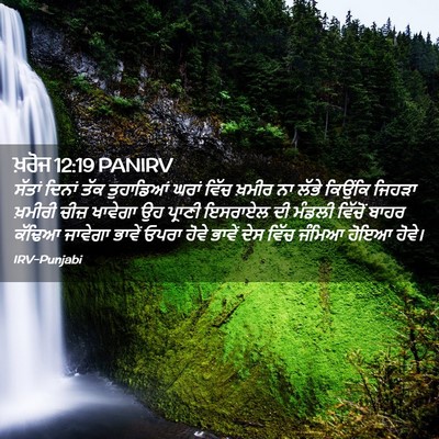 Picture 02 - ਖ਼ਰੋਜ 12:19 PANIRV - ਸੱਤਾਂ ਦਿਨਾਂ ਤੱਕ - Bible Verse Picture