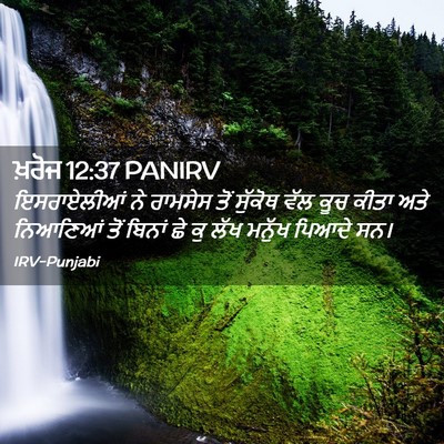 Picture 02 - ਖ਼ਰੋਜ 12:37 PANIRV - ਇਸਰਾਏਲੀਆਂ ਨੇ - Bible Verse Picture