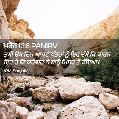 Picture 02 - ਖ਼ਰੋਜ 13:8 PANIRV - ਤੁਸੀਂ ਉਸ ਦਿਨ ਆਪਣੇ - Bible Verse Picture