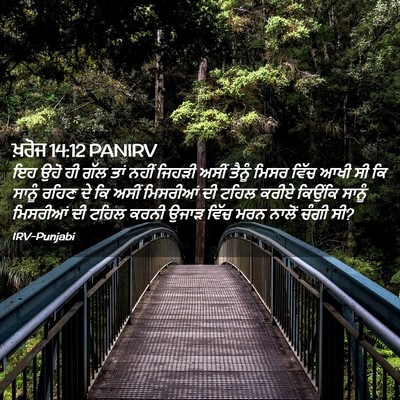 Picture 02 - ਖ਼ਰੋਜ 14:12 PANIRV - ਇਹ ਉਹੋ ਹੀ ਗੱਲ ਤਾਂ - Bible Verse Picture