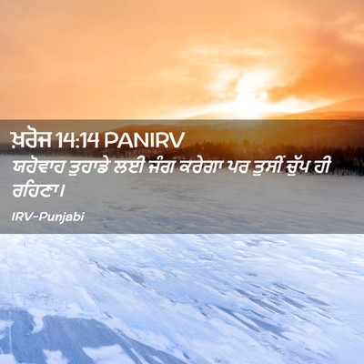 Picture 02 - ਖ਼ਰੋਜ 14:14 PANIRV - ਯਹੋਵਾਹ ਤੁਹਾਡੇ ਲਈ - Bible Verse Picture