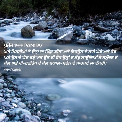 Picture 02 - ਖ਼ਰੋਜ 14:9 PANIRV - ਅਤੇ ਮਿਸਰੀਆਂ ਨੇ - Bible Verse Picture