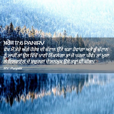 Picture 02 - ਖ਼ਰੋਜ 17:6 PANIRV - ਵੇਖ ਮੈਂ ਤੇਰੇ ਅੱਗੇ - Bible Verse Picture