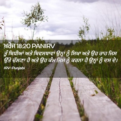 Picture 02 - ਖ਼ਰੋਜ 18:20 PANIRV - ਤੂੰ ਬਿਧੀਆਂ ਅਤੇ - Bible Verse Picture