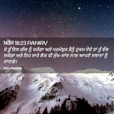 Picture 02 - ਖ਼ਰੋਜ 18:23 PANIRV - ਜੇ ਤੂੰ ਇਸ ਗੱਲ ਨੂੰ - Bible Verse Picture