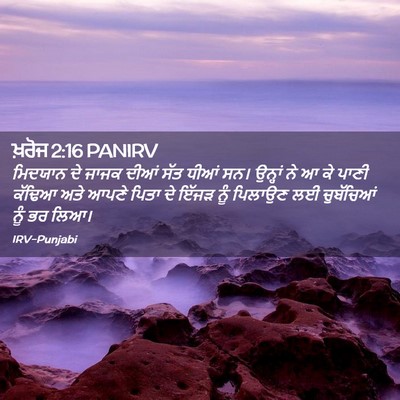 Picture 02 - ਖ਼ਰੋਜ 2:16 PANIRV - ਮਿਦਯਾਨ ਦੇ ਜਾਜਕ - Bible Verse Picture
