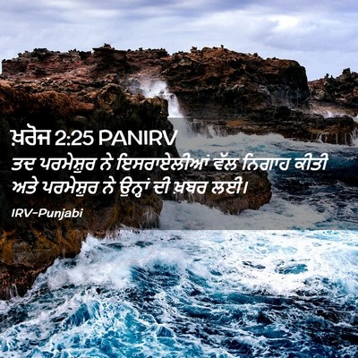 Picture 02 - ਖ਼ਰੋਜ 2:25 PANIRV - ਤਦ ਪਰਮੇਸ਼ੁਰ ਨੇ - Bible Verse Picture