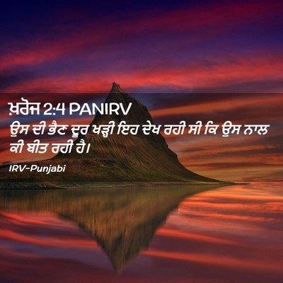 Picture 02 - ਖ਼ਰੋਜ 2:4 PANIRV - ਉਸ ਦੀ ਭੈਣ ਦੂਰ ਖੜ੍ਹੀ - Bible Verse Picture