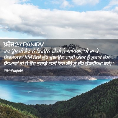 Picture 02 - ਖ਼ਰੋਜ 2:7 PANIRV - ਤਦ ਉਸ ਦੀ ਭੈਣ ਨੇ - Bible Verse Picture