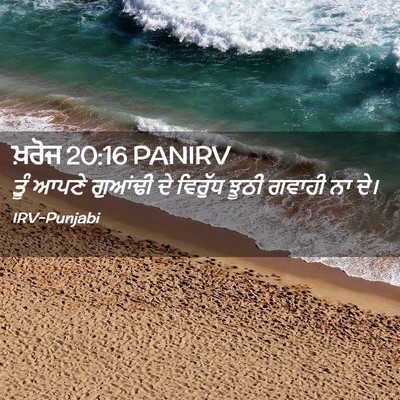 Picture 02 - ਖ਼ਰੋਜ 20:16 PANIRV - ਤੂੰ ਆਪਣੇ ਗੁਆਂਢੀ ਦੇ - Bible Verse Picture