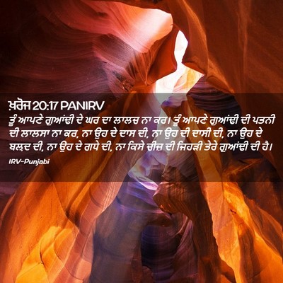 Picture 02 - ਖ਼ਰੋਜ 20:17 PANIRV - ਤੂੰ ਆਪਣੇ ਗੁਆਂਢੀ ਦੇ - Bible Verse Picture