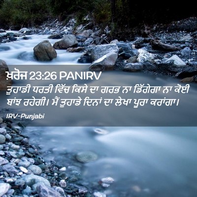 Picture 02 - ਖ਼ਰੋਜ 23:26 PANIRV - ਤੁਹਾਡੀ ਧਰਤੀ ਵਿੱਚ - Bible Verse Picture