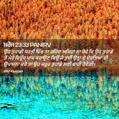 Picture 02 - ਖ਼ਰੋਜ 23:33 PANIRV - ਉਹ ਤੁਹਾਡੀ ਧਰਤੀ - Bible Verse Picture