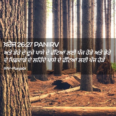Picture 02 - ਖ਼ਰੋਜ 26:27 PANIRV - ਅਤੇ ਡੇਰੇ ਦੇ ਦੂਜੇ - Bible Verse Picture