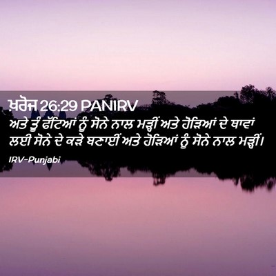 Picture 02 - ਖ਼ਰੋਜ 26:29 PANIRV - ਅਤੇ ਤੂੰ ਫੱਟਿਆਂ ਨੂੰ - Bible Verse Picture