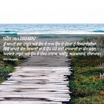Picture 02 - ਖ਼ਰੋਜ 28:1 PANIRV - ਤੂੰ ਆਪਣੇ ਭਰਾ ਹਾਰੂਨ - Bible Verse Picture
