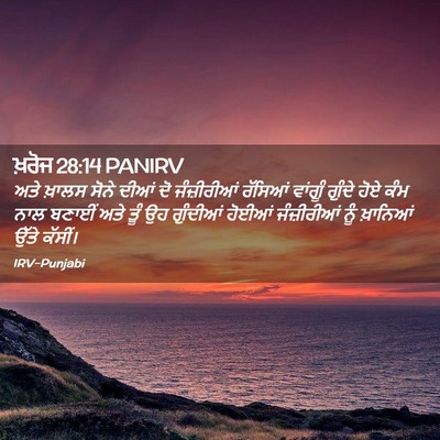 Picture 02 - ਖ਼ਰੋਜ 28:14 PANIRV - ਅਤੇ ਖ਼ਾਲਸ ਸੋਨੇ - Bible Verse Picture