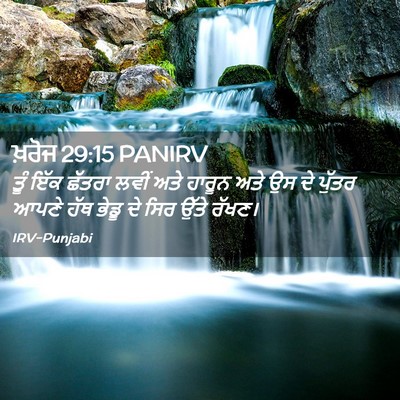 Picture 02 - ਖ਼ਰੋਜ 29:15 PANIRV - ਤੂੰ ਇੱਕ ਛੱਤਰਾ ਲਵੀਂ - Bible Verse Picture