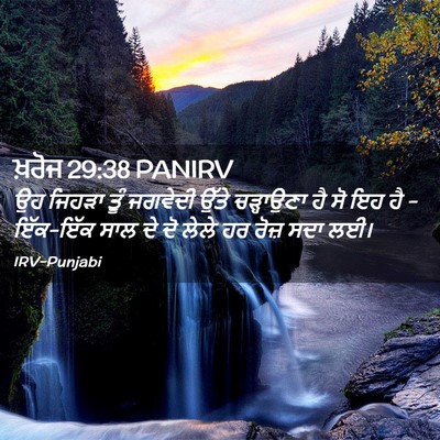 Picture 02 - ਖ਼ਰੋਜ 29:38 PANIRV - ਉਹ ਜਿਹੜਾ ਤੂੰ - Bible Verse Picture